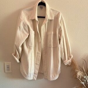 Creamy Corduroy button up jacket
